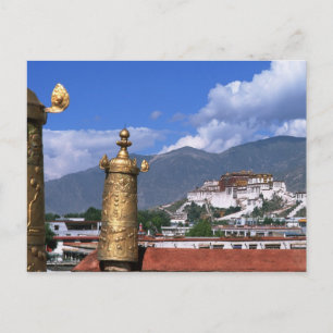 Potala-Palast in Lhasa, Tibet aufgenommen von Postkarte