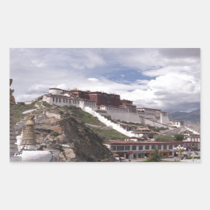 Potala-Palast in Tibet Rechteckiger Aufkleber