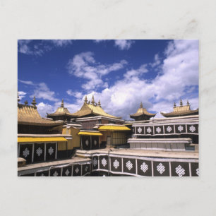 Potala-Palast innen mit Kirchtürmen am Wohnsitz Postkarte