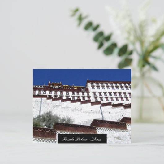 Potala-Palast, Lhasa-Architektur, buddhistisches T Postkarte (Stehend Vorderseite)