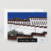Potala-Palast, Lhasa-Architektur, buddhistisches T Postkarte (Vorne/Hinten)