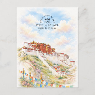 Potala-Palast, Lhasa Tibet China Landschaft Feiertagspostkarte