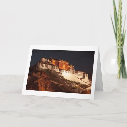 Potala Tibet Folded Blank Greeting Card Karte (Vorderseite)
