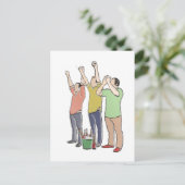 Potato Baseball Fans Postkarte (Stehend Vorderseite)