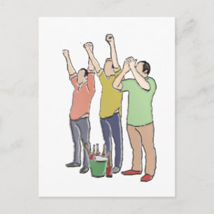 Potato Baseball Fans Postkarte