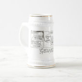 Potato Chip Funny Cartoon Stein Bierglas (Vorderseite Links)
