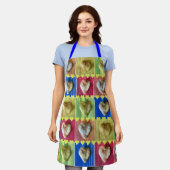 Potato Chip Hearts Patchwork Design Aprons Schürze (Getragen)