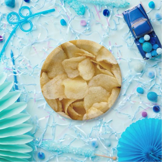 Potato chip paper plates fun foodie plates pappteller (Party)