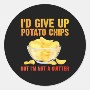 Potato Chips Kunst für Männer Frauen Kinderbeutel Runder Aufkleber
