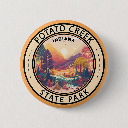 Potato Creek Staat Park Indiana Emblem Button (Vorderseite)