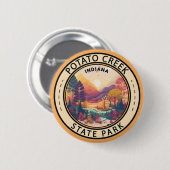 Potato Creek Staat Park Indiana Emblem Button (Vorne & Hinten)