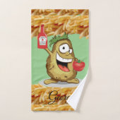 Potato French Fries Ketchup Badezimmer Handtuch Se Badhandtuch Set (Handtuch)