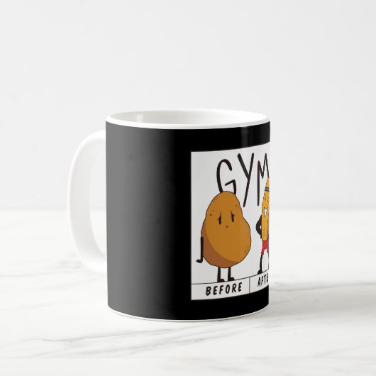 Potato Gymnastik Bestes Geschenk Kaffeetasse (Vorderseite Links)