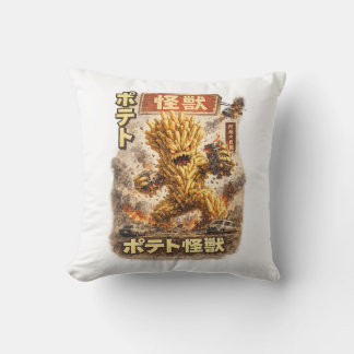 Potato-Kaiju – Retro-Japanisches Monster-Plakat Kissen