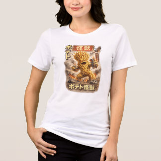 Potato Kaiju – Retro-Japanisches Monsterplakat Tri-Blend Shirt
