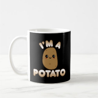 Potato Kawaii Stil lächelnd ich bin eine Kartoffel Kaffeetasse
