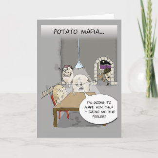 Potato Mafia Grußkarte Karte