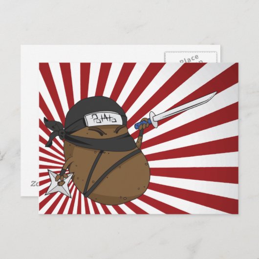 Potato Ninja Postkarte (Vorne/Hinten)