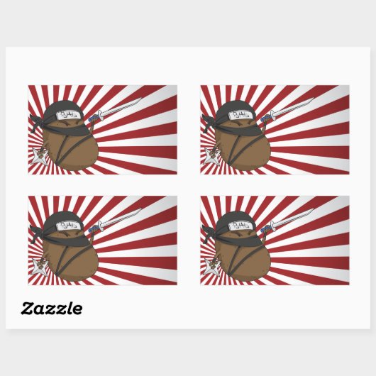 Potato Ninja Rechteckiger Aufkleber (Blatt)