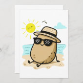 Potato On The Beach Summer Vibes Dankeskarte (Vorne/Hinten)
