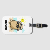 Potato On The Beach Summer Vibes Gepäckanhänger (Vorderseite (Horizontal))