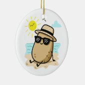 Potato On The Beach Summer Vibes Keramik Ornament (Rechts)