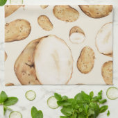 Potato Spud Muster Geschirrtuch (Gefaltet)