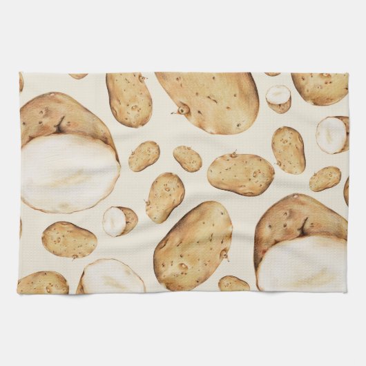 Potato Spud Muster Geschirrtuch (Horizontal)