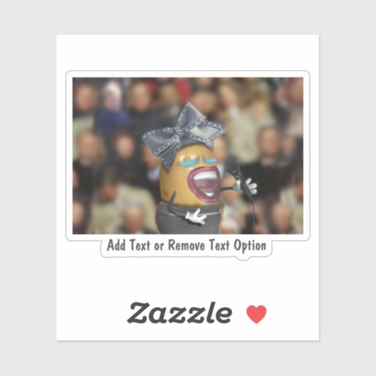 Potato und Big Bow Hat singen Aufkleber (Blatt)