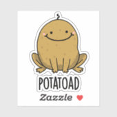 Potatoad Funny Potato Toad Puff Aufkleber (Blatt)