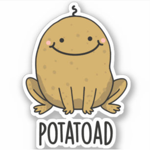 Potatoad Funny Potato Toad Puff Aufkleber