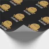 Potatoad Funny Potato Toad Puff Dark BG Geschenkpapier (Ecke)