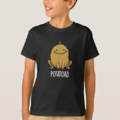 Potatoad Funny Potato Toad Puff Dark BG T-Shirt (Vorderseite)