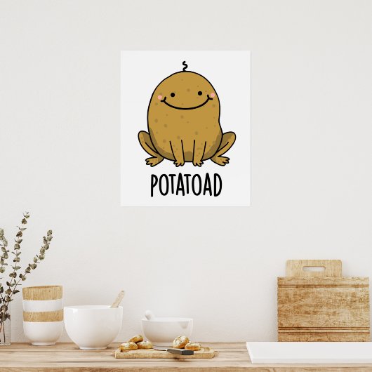 Potatoad Funny Potato Toad Puff Poster (Küche)
