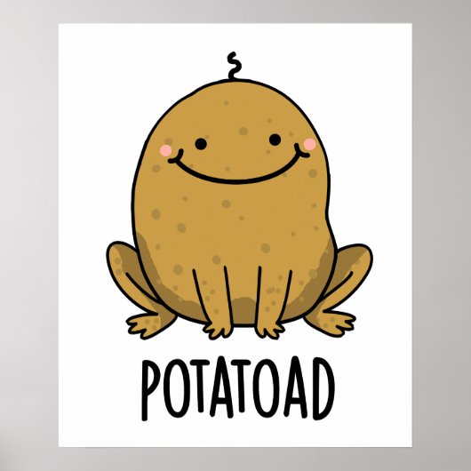 Potatoad Funny Potato Toad Puff Poster (Vorne)