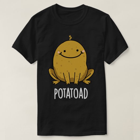 Potatoad Funny Potato Toad Puff T-Shirt (Design vorne)