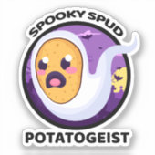 Potatogeist Spooky Spud Potato - Niedliches Hallow Aufkleber (Vorderseite)
