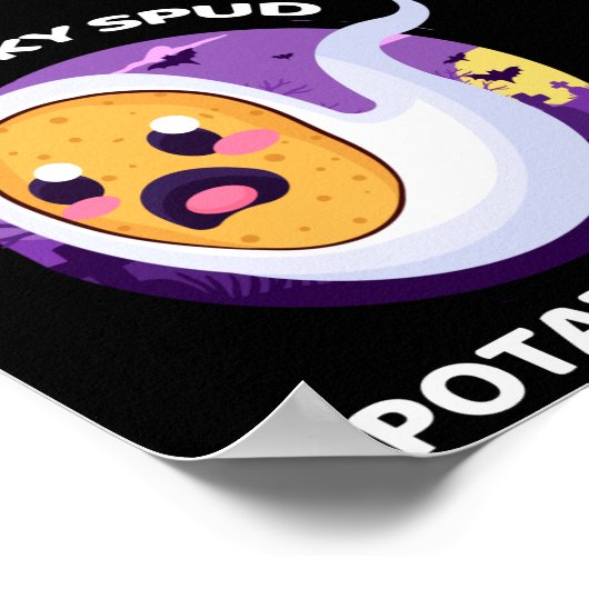 Potatogeist Spooky Spud Potato - Niedliches Hallow Poster (Ecke)