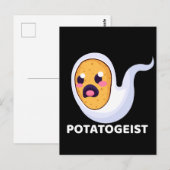 Potatogeist Spooky Spud Potato - Niedliches Hallow Postkarte (Vorne/Hinten)