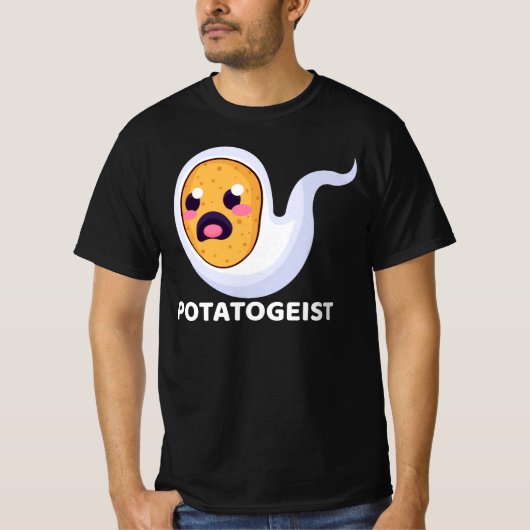 Potatogeist Spooky Spud Potato - Niedliches Hallow T-Shirt (Vorderseite)