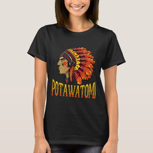 Potawatomi Stamm Indii Potawatomi Herita T-Shirt (Vorderseite)