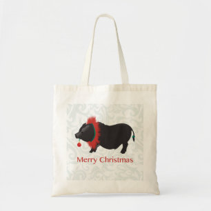 Potbellied Pig Frohe Weihnachtsgestaltung Tragetasche