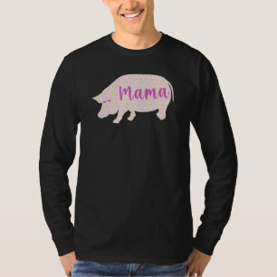 Potbelly Pig Mama Mama Daisy Silhouette Mutter D T-Shirt