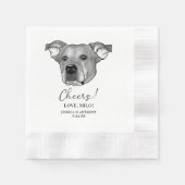 Potcake Dog Personalisiert Cheers Napkins Serviette (Vorderseite)