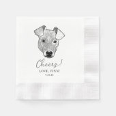Potcake Dog Personalisiert Cheers Napkins Serviette (Vorderseite)