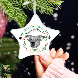 Potcake Dog Personalisiert Zeichnend Hand Keramik Ornament