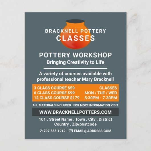 Potdesign, Töpferklassen, Potter Flyer (Vorne)