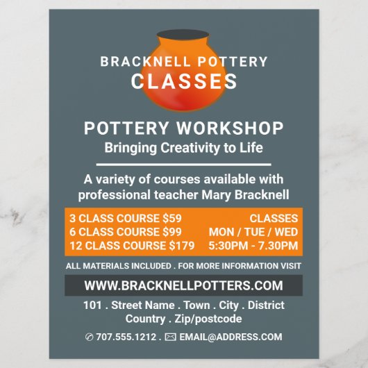 Potdesign, Töpferklassen, Potter Flyer (Vorne)