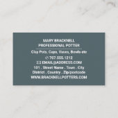 Potdesign, Töpferladen, Potter Visitenkarte (Rückseite)