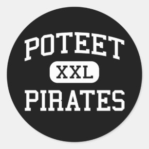 Poteet - Piraten - Highschool - Süßhülsenbaum Runder Aufkleber